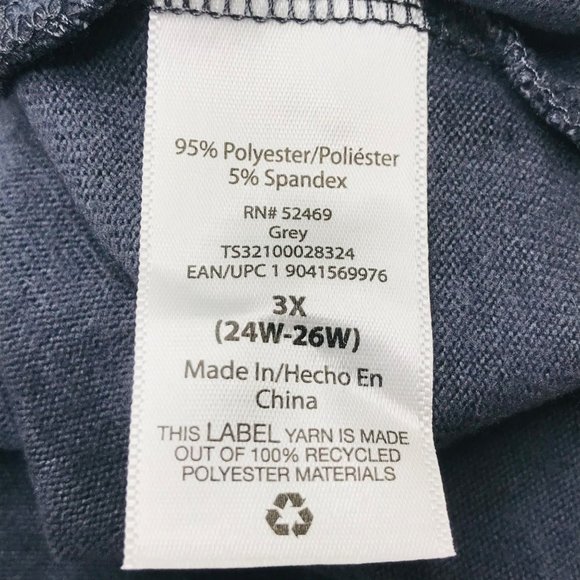 Terra And Sky Women's Size 3X 24W-26W V-Neck Twist Side Brushed Long Sleeve Top - Picture 5 of 15